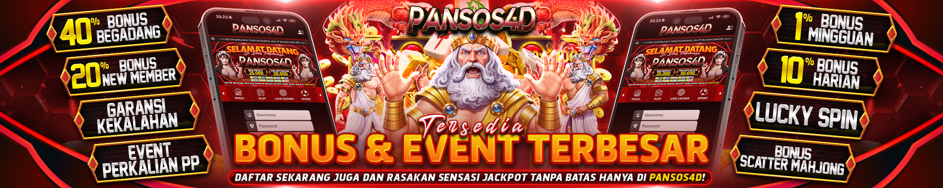 Pansos4d Bonus & Event desktop